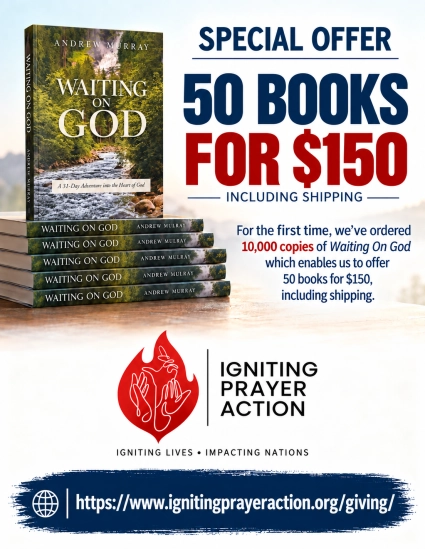 PRAY NOW giving to order books via special offer!
